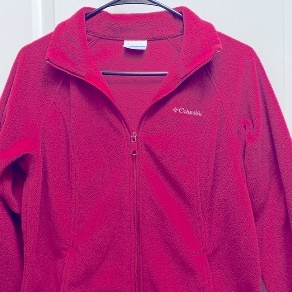 Columbia full zip up light jacket sweatshirt size small pink - Picture 3 of 9